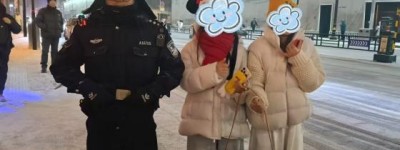 战风雪 护民生 保平安  冰城公安夜间护航雪天群众出行路